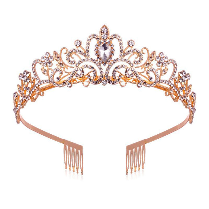 Damen Funkelnde Kristall-Tiara mit filigranem Design Karnz