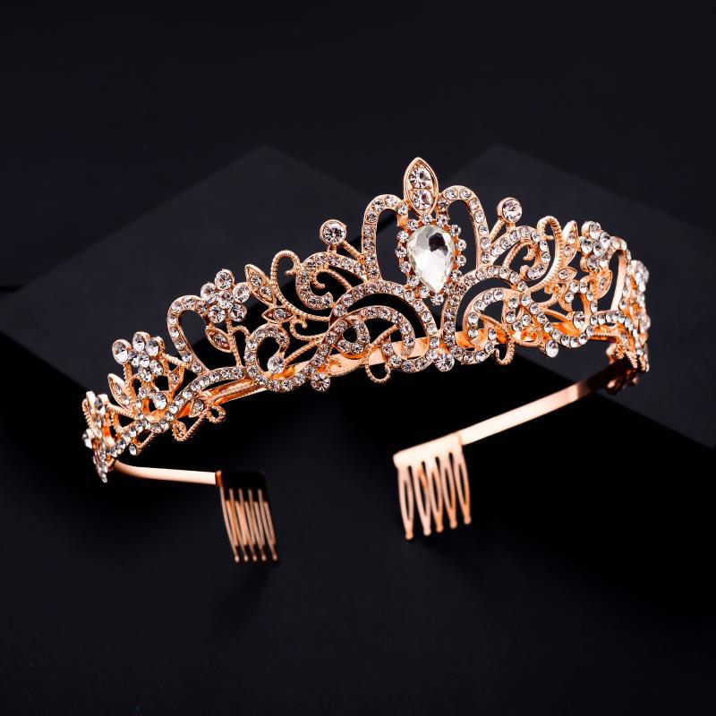 Damen Funkelnde Kristall-Tiara mit filigranem Design Karnz