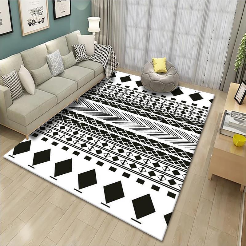 Geometrisch gemusterter Teppich Karnz