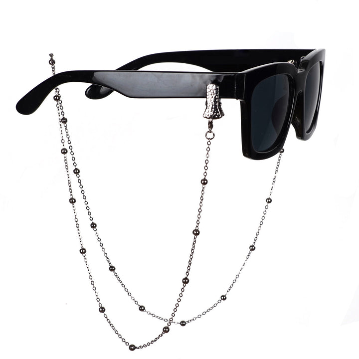 Metallic Krokodil-Clip Brille Kette Karnz