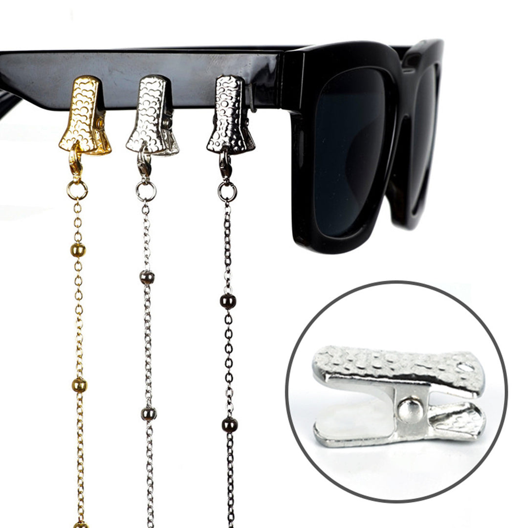 Metallic Krokodil-Clip Brille Kette Karnz