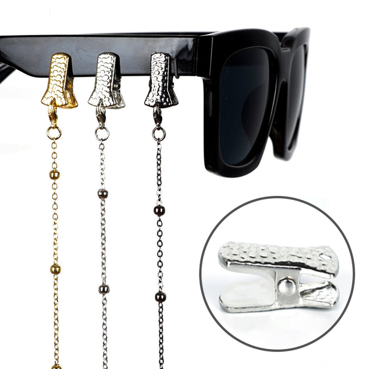 Metallic Krokodil-Clip Brille Kette Karnz