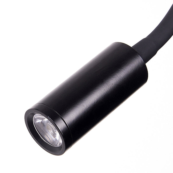 Verstellbare Zylinder-Lese-Wandleuchte Zeitgenössisch Silikon und Metall LED Schwarz/Weiß Wandleuchte | Karnz