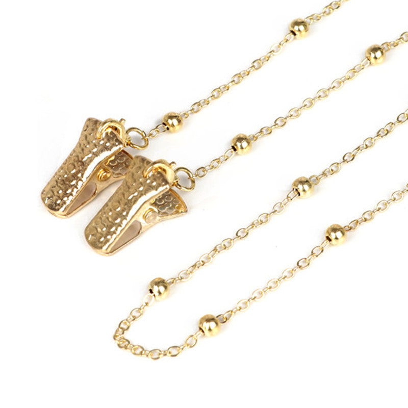 Metallic Krokodil-Clip Brille Kette Karnz