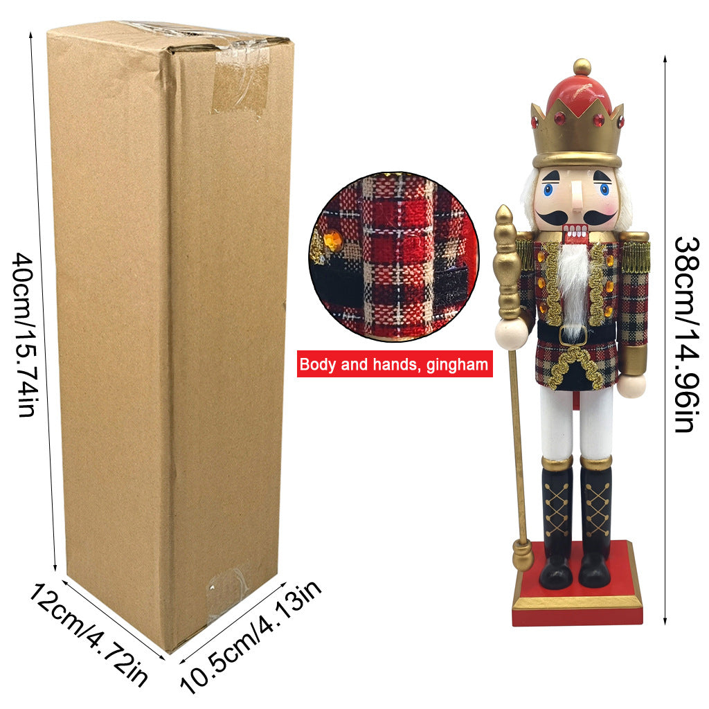 Dekorativer Nussknacker aus Kiefernholz, 38 cm