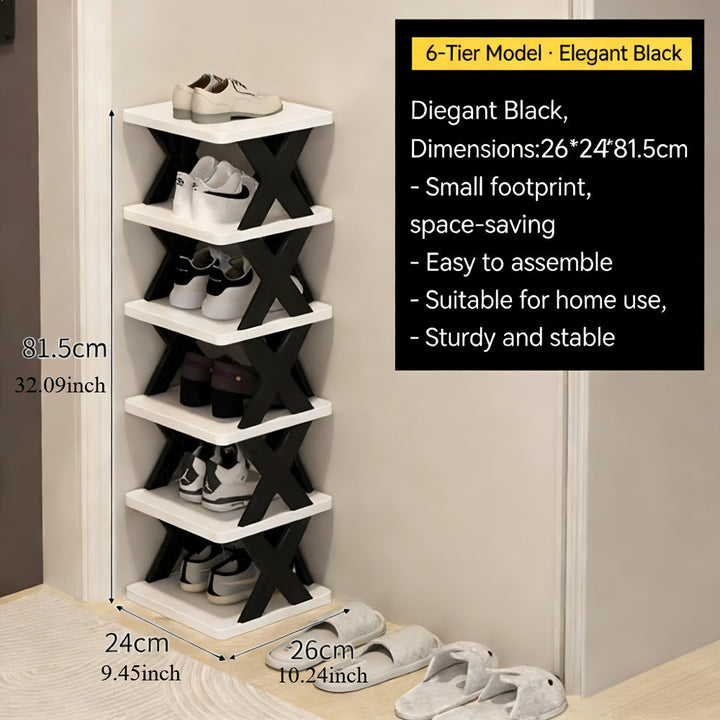 Schmales Schuhregal Turm | Karnz