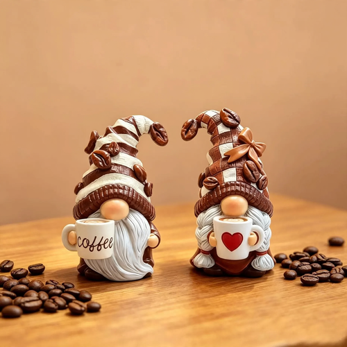 Weihnachtliche Wichtel-Figuren aus Kunstharz