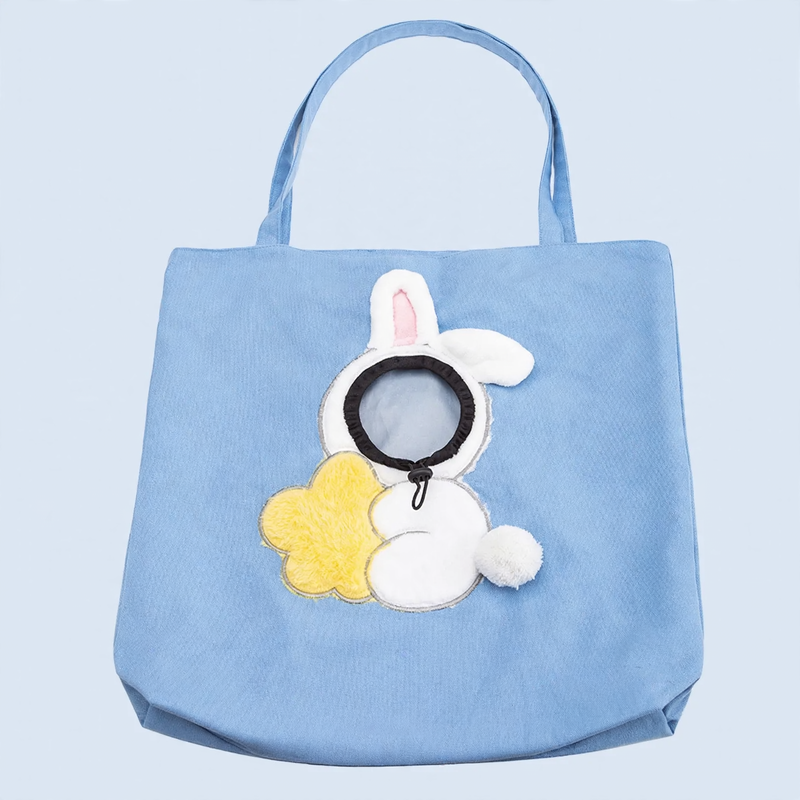 Haustiertasche aus Segeltuch, Kopf oben