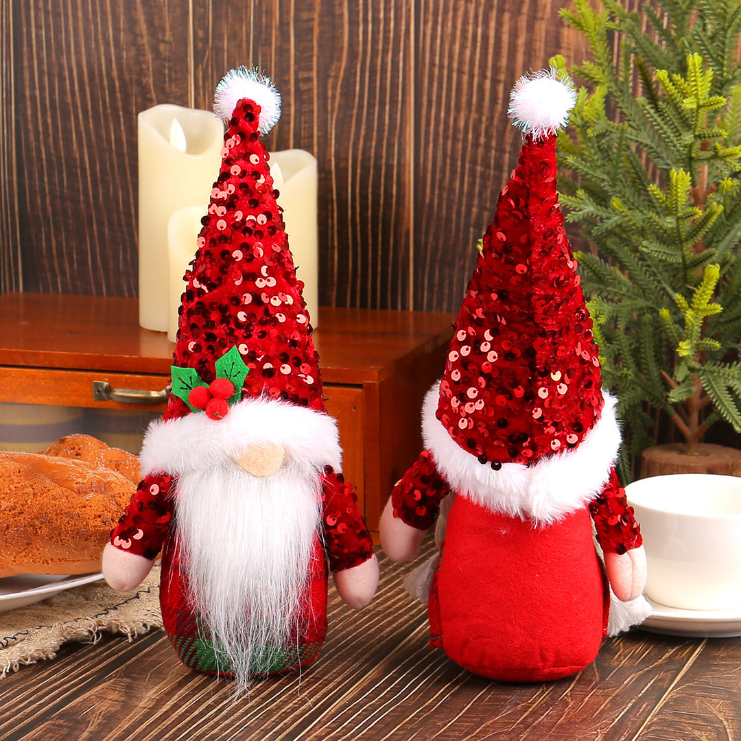 Weihnachtlicher Wichtel mit Glitzermütze