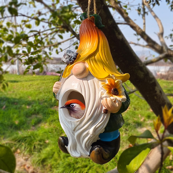 Dekoratives Vogelhaus aus Kunstharz für den Garten