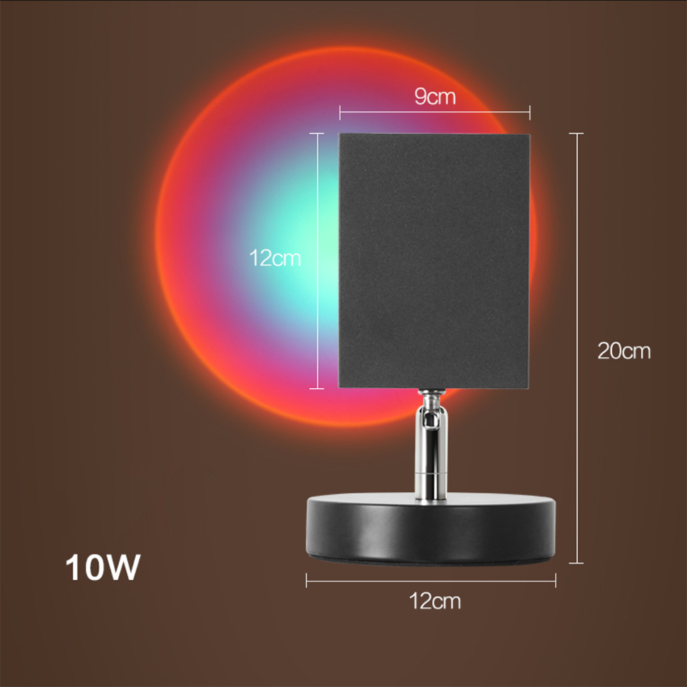 SunsetLuxe - Retro Sonnenuntergang Tischlampe | Warmes LED Umgebungslicht für Schlafzimmer und Wohnzimmer | Karnz