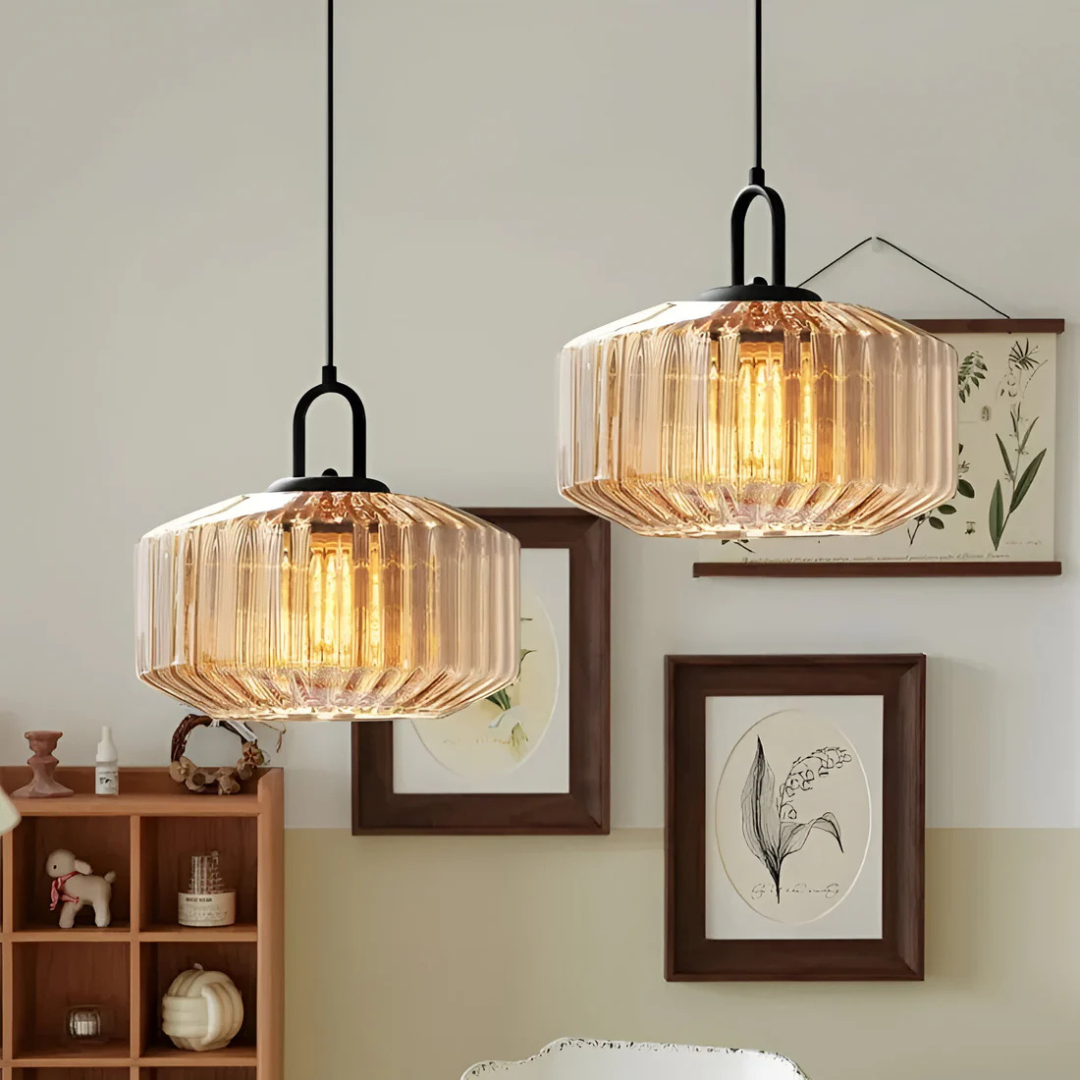 Karnz | Retro Farbige Glaspendelleuchte
