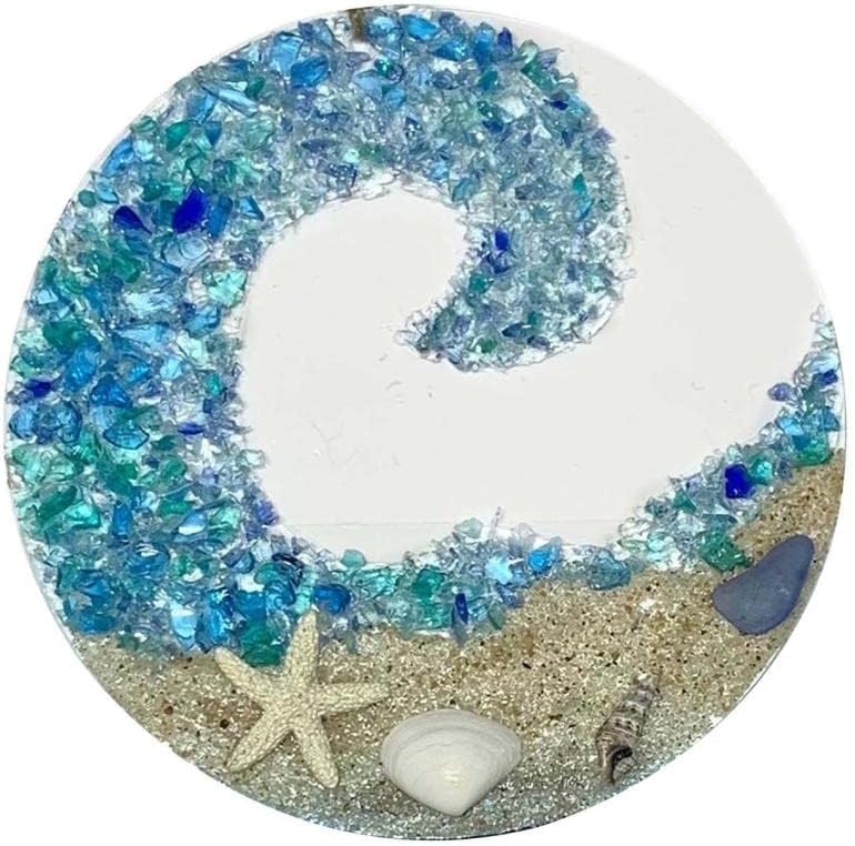 Sonnenfänger aus Treibglas – Strandornament aus brechenden Meereswellen