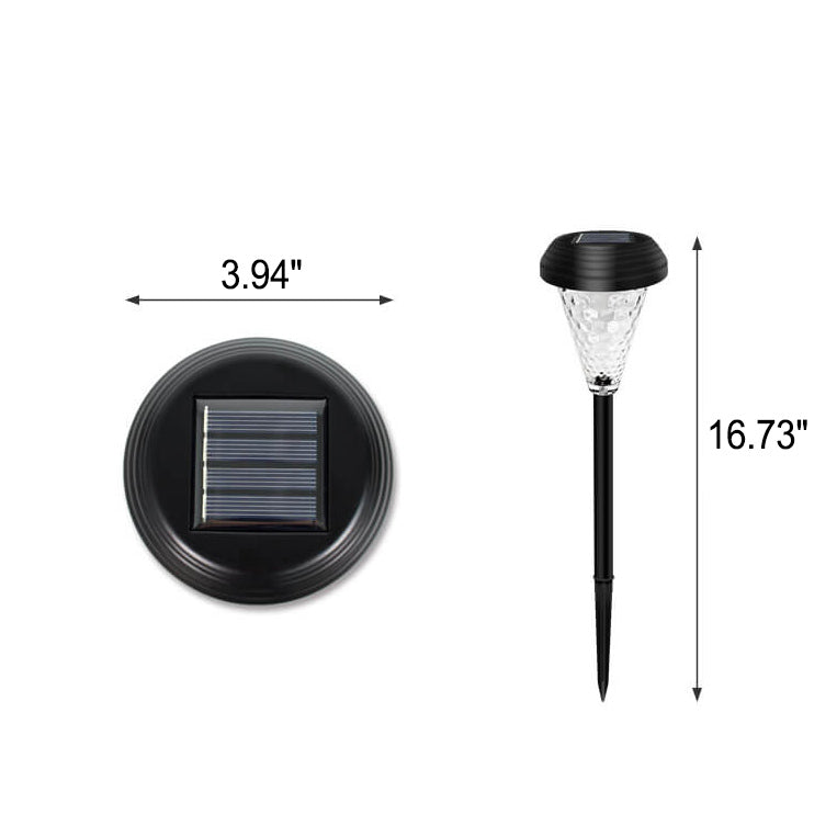 Moderne Solar Glas Kegel LED Außen Garten Bodeneinbau Landschaftslicht | Karnz