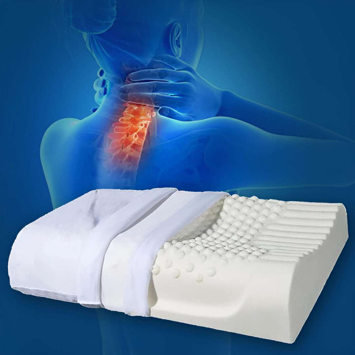 EcoNeck Comfort | 100% Naturkautschuk Orthopädisches Kissen - gegen Nackenschmerzen - Bequemes und Unterstützendes Kissen - Besserer Schlaf - Wellness Karnz