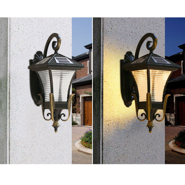 Europäischer Stil Retro Aluminium Wasserdicht Außen 1-Licht Wandlampe | Karnz