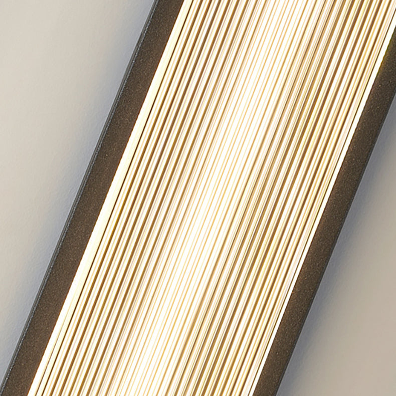 Wasserdichte, rechteckige LED-Wandleuchte aus Edelstahl und Acryl für die Terrasse