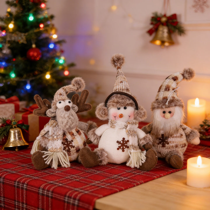 Weihnachts-Wichtel-Set: Weihnachtsmann, Schneemann, Rentier
