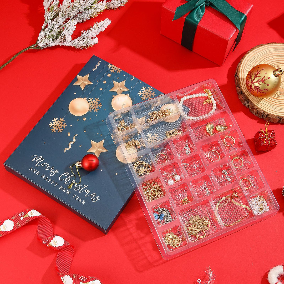 Weihnachts-Adventskalender mit Schmuckset für Damen