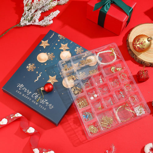 Weihnachts-Adventskalender mit Schmuckset für Damen