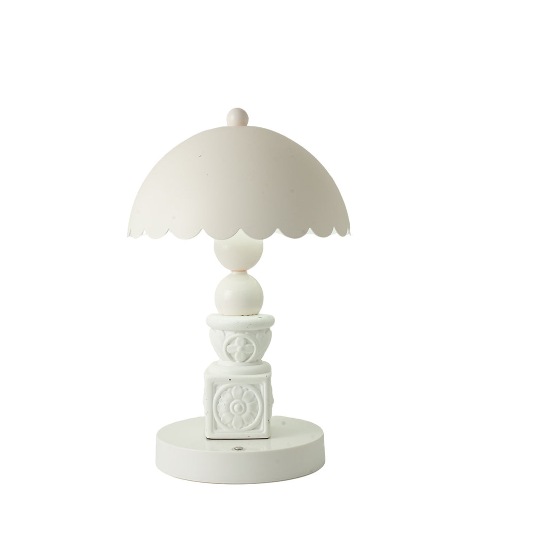 Französische Säulen-Tischlampe mit Schnitzerei