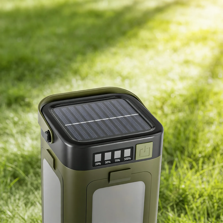 LED-Campinglampe mit Akku und Notlichtfunktion
