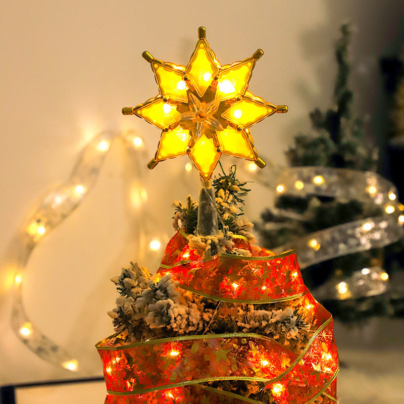 LED-Weihnachtsbaum-Spitze Stern oder Achtzackiger Stern