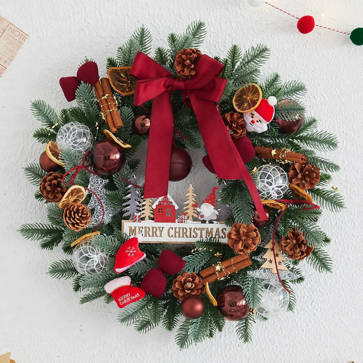 Weihnachtskranz aus PVC, halbmanuelle Fertigung