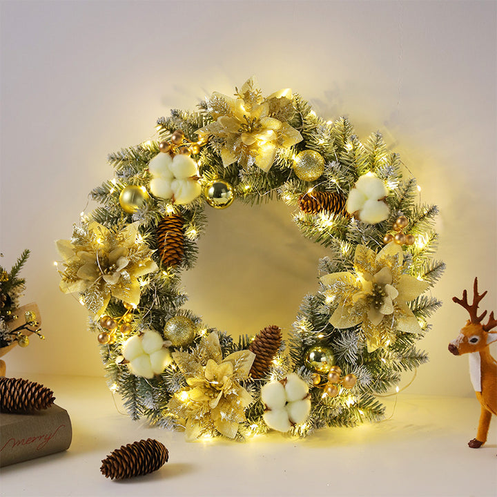 Weihnachtskranz mit Beleuchtung
