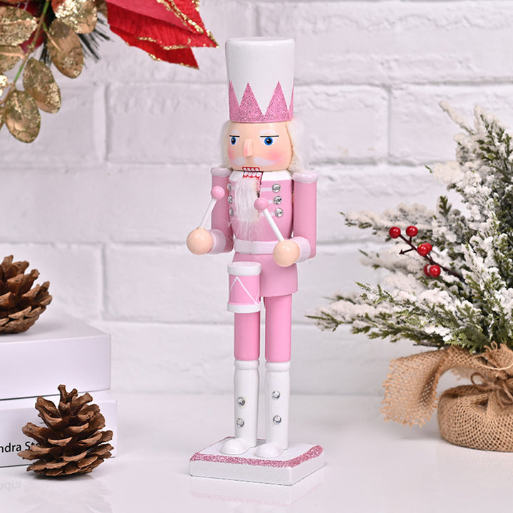 Dekorative Nussknacker-Holzfigur, Rosa