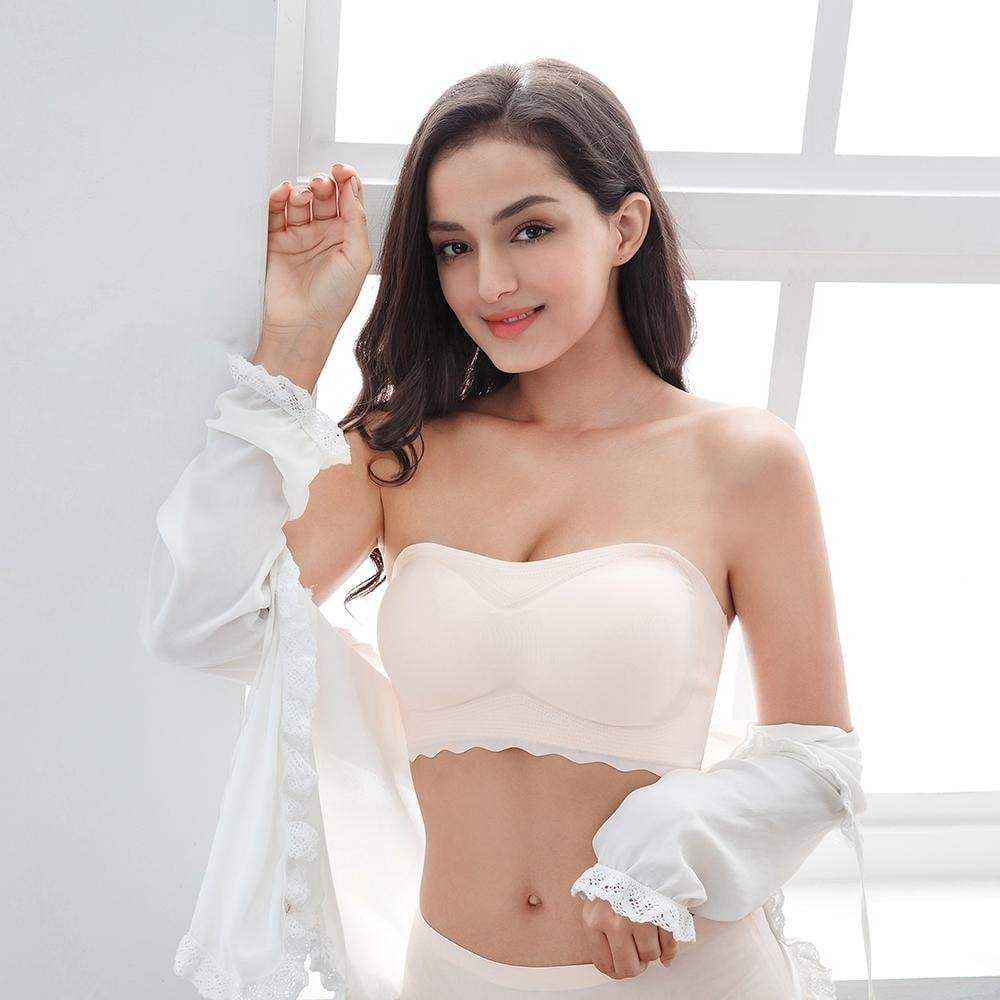 Sexy, trägerloser Push-up-BH in großen Größen mit unsichtbarem Profil