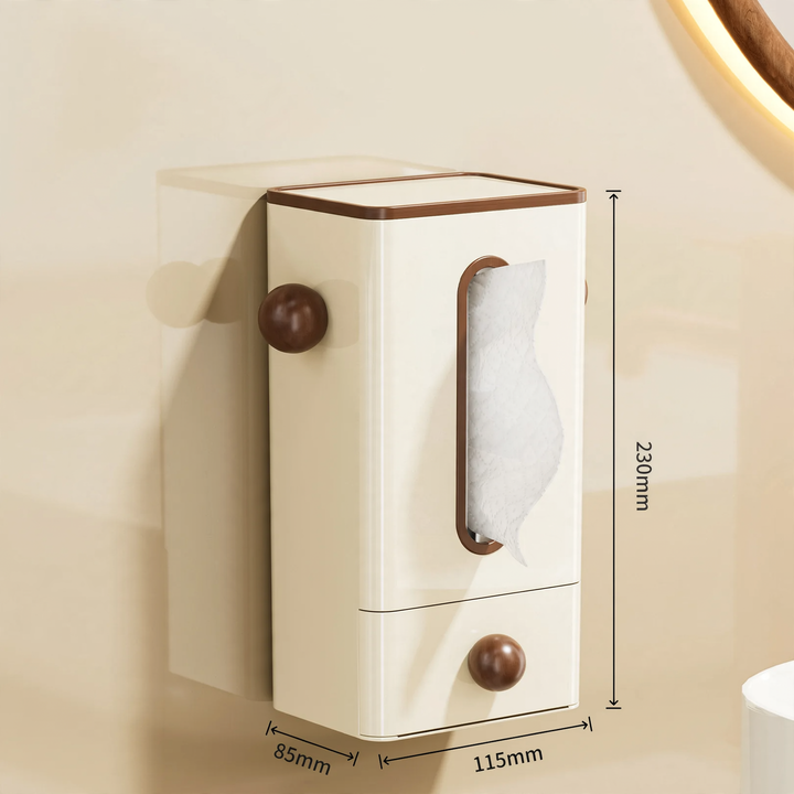 Wandmontierte Kosmetiktuchbox, Kunststoff
