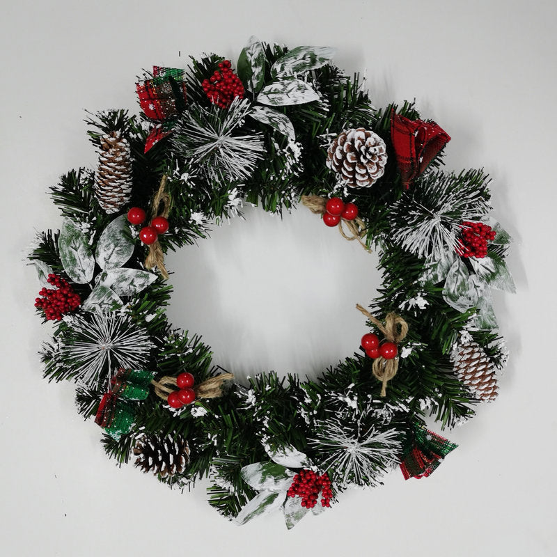 Weihnachtskranz aus PVC, handgefertigt