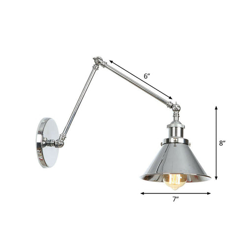 Untertasse/Kegel/Horn Nachttisch Lesewandlampe Fabrik Metall Einzel 6
