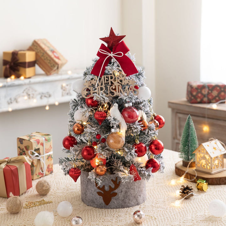 Mini-Weihnachtsbaum mit Beflockung für den Tisch