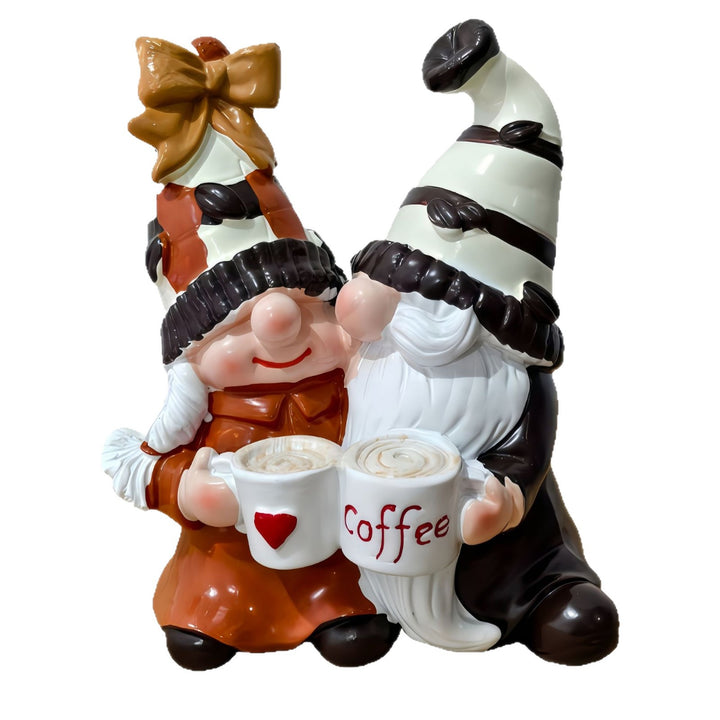 Weihnachts-Wichtel Paar aus Kunstharz