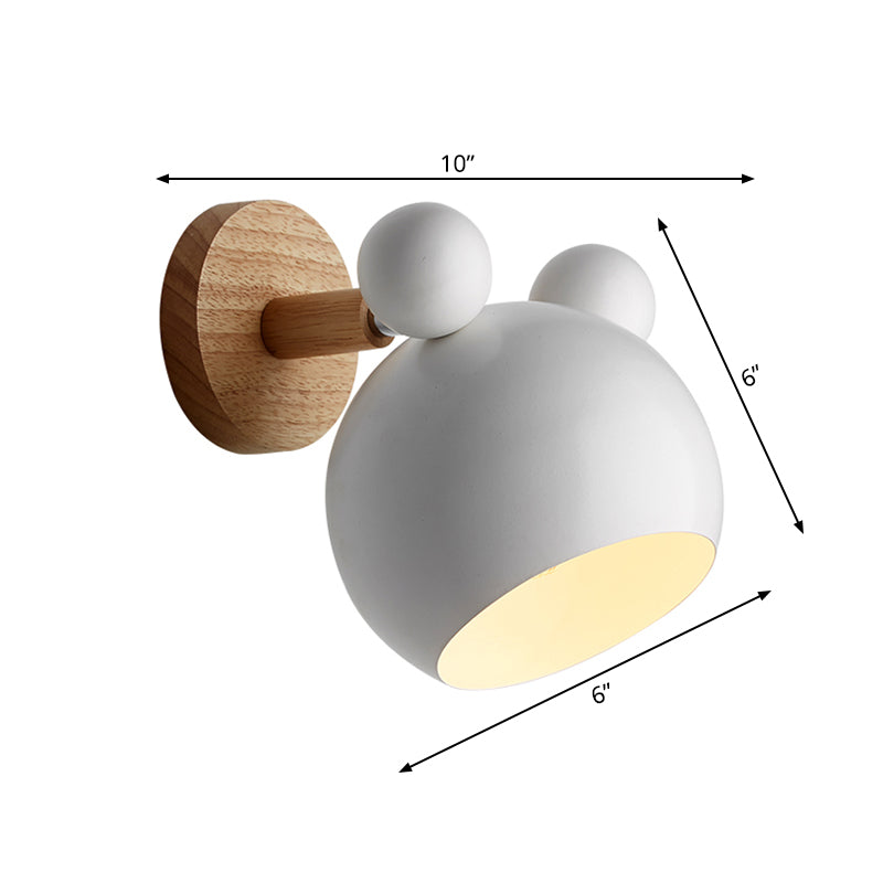 Karnz | Moderne Stil Cartoon Tier Wandleuchte Metall 1 Licht Wandlampe für Kinderzimmer