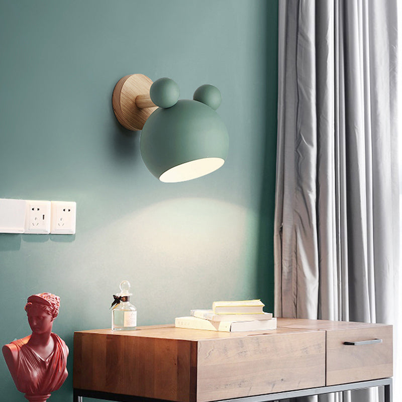 Karnz | Moderne Stil Cartoon Tier Wandleuchte Metall 1 Licht Wandlampe für Kinderzimmer