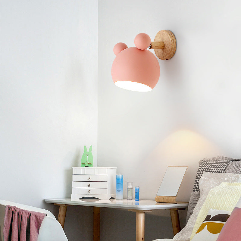 Karnz | Moderne Stil Cartoon Tier Wandleuchte Metall 1 Licht Wandlampe für Kinderzimmer