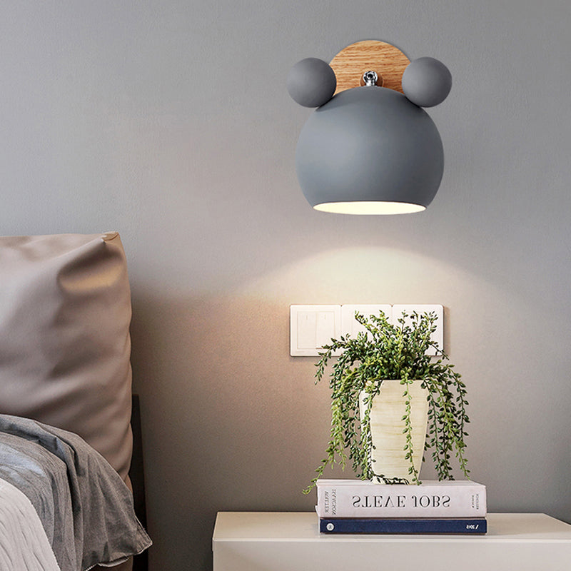 Karnz | Moderne Stil Cartoon Tier Wandleuchte Metall 1 Licht Wandlampe für Kinderzimmer