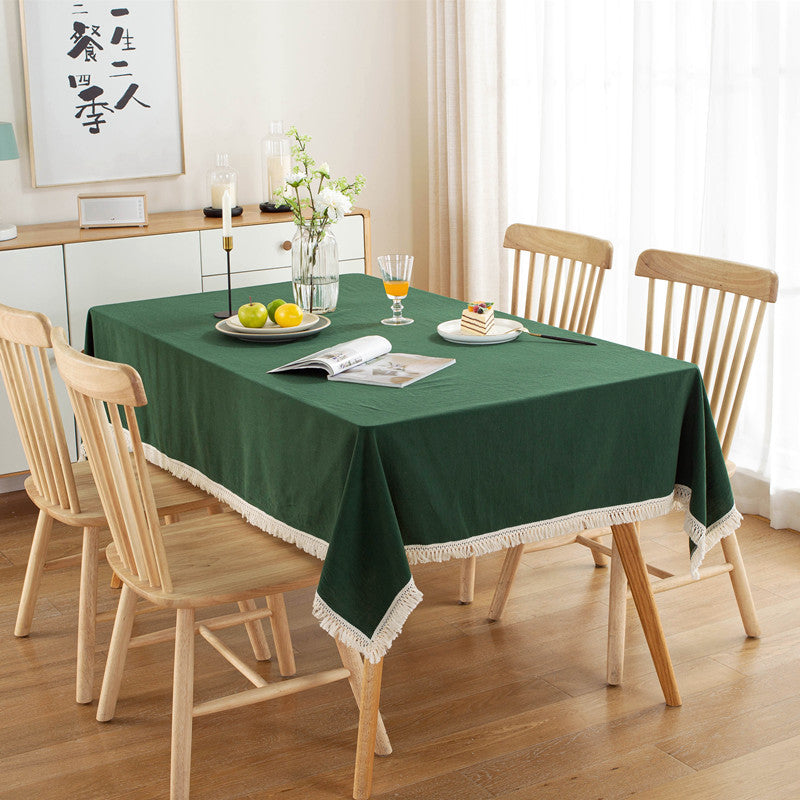Stylische dekorative Fransen-Tischdecke