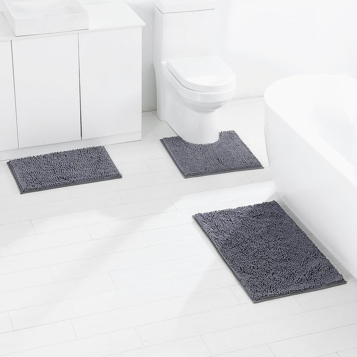 Luxuriöses Mikrofaser-Badezimmermatten-Set Karnz