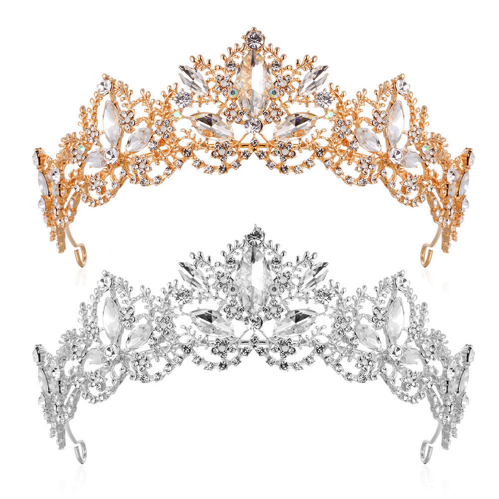 Damen Glamouröse Tiara mit funkelnden Kristallverzierungen Karnz