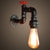 Schwarze Wandmontage Lampe Steampunk Eisen 1-Licht Wohnzimmer Wandlicht Kit mit rohem Ventil | Karnz