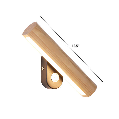 Drehbarer Rohr Nachttisch Wandmontage Licht Holz 8.5