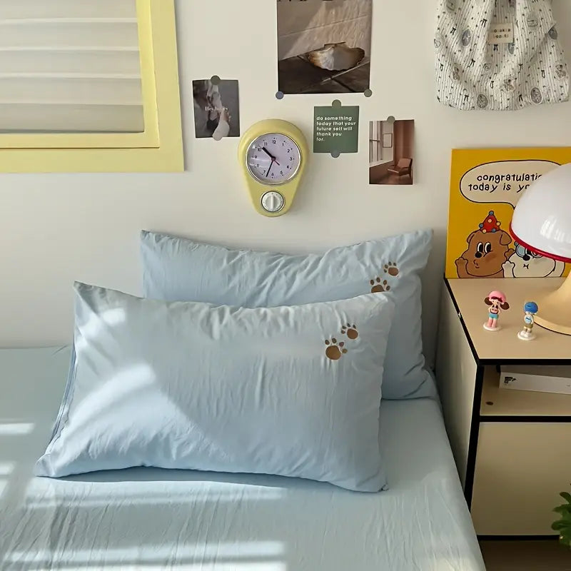 Teddybär-Bettwäsche-Set – Ultraweich und kuschelig | Mit Bettbezug, Bettlaken und 2 Kissenbezügen