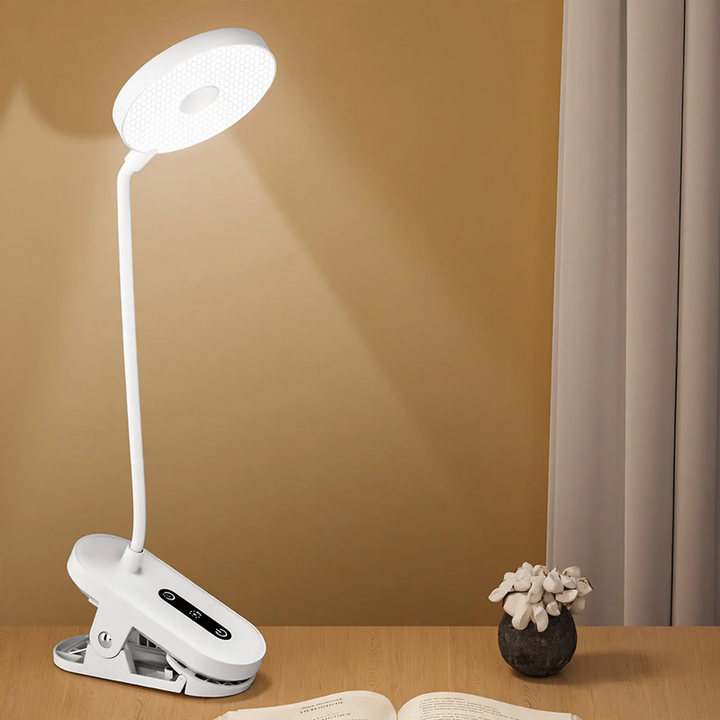 Intelligente LED-Klemmlampe für Schreibtisch und Studium