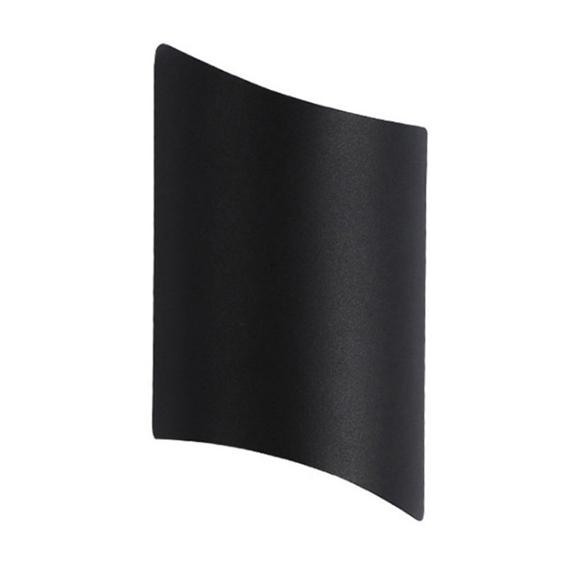 Aluminium Curve Wand-Washer Wandlampe Minimalistisch 2-Licht Schwarz LED Wandmontierte Beleuchtung für Eingangstür | Karnz