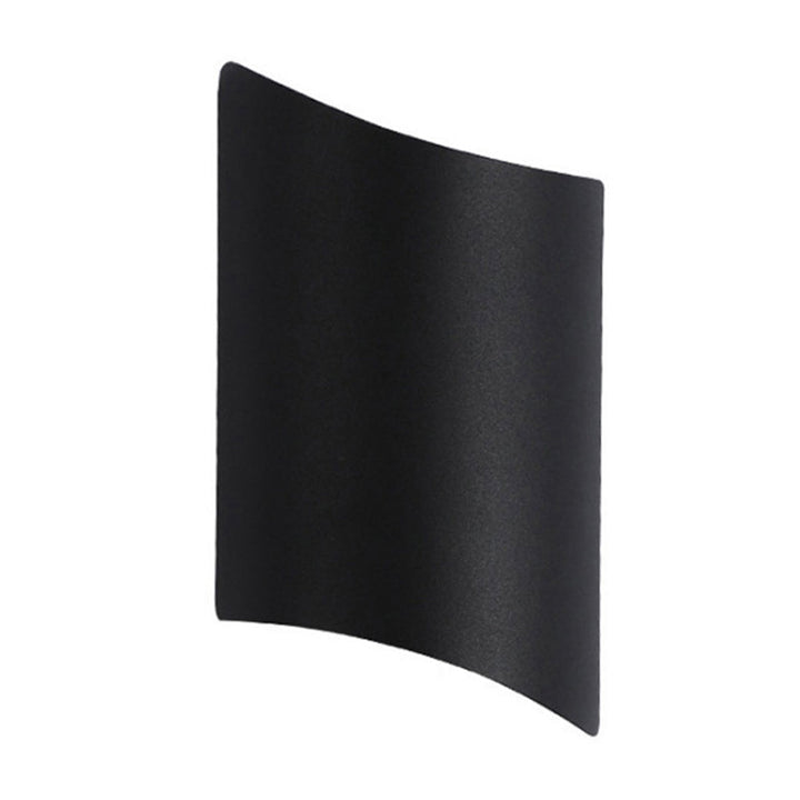 Aluminium Curve Wand-Washer Wandlampe Minimalistisch 2-Licht Schwarz LED Wandmontierte Beleuchtung für Eingangstür | Karnz