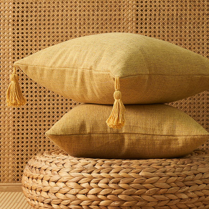 Artisan Texturiertes Wurfkissen mit Quasten